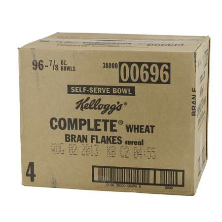 Kelloggs Kellogg's All Bran Complete Wheat Flakes Cereal .88 oz. Bowl, PK96 3800000696